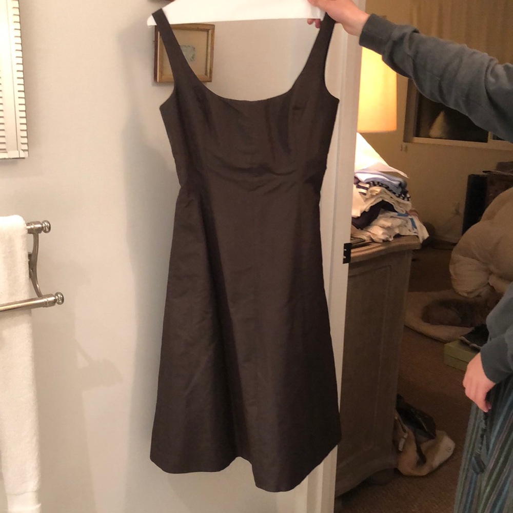 J Crew brown silk dress size 4